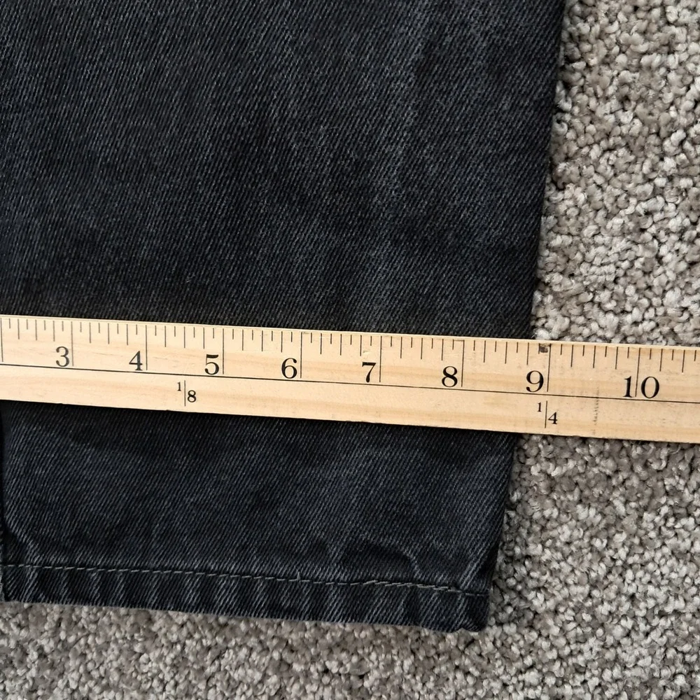 Levis 505 Regular Fit Jeans Mens‎ 38x30 Faded Black Straight Leg Denim Pants